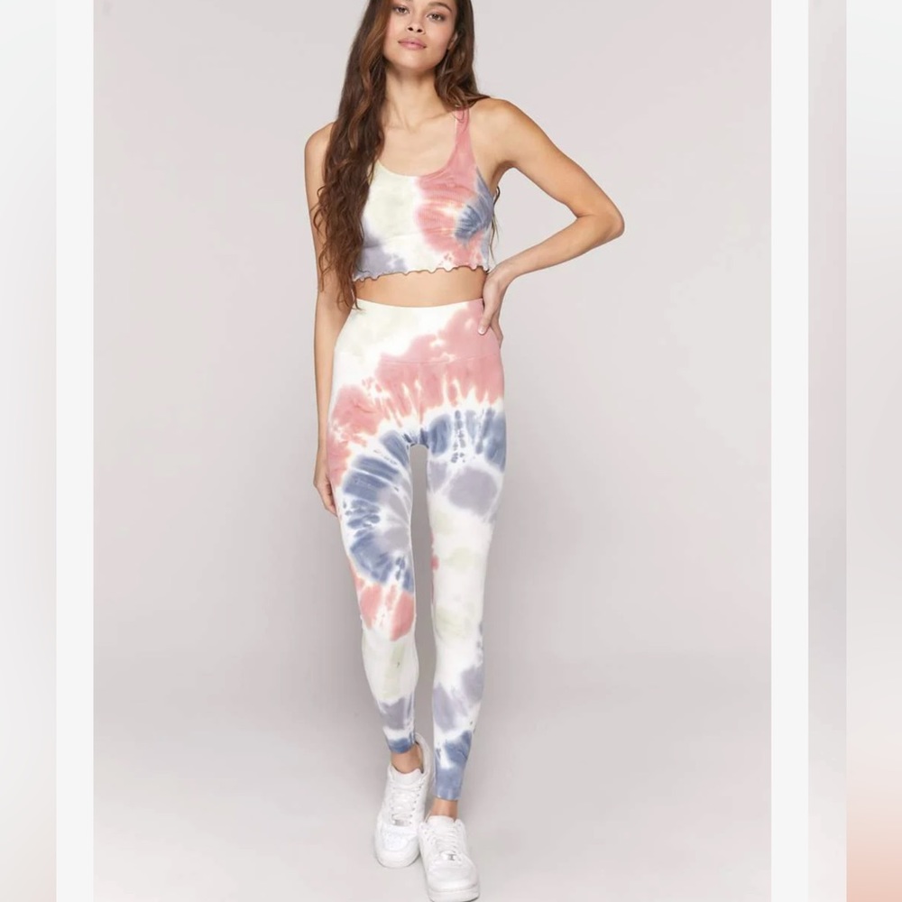 Spiritual gangster tie dye matching set, leggings & sports bra XS/S